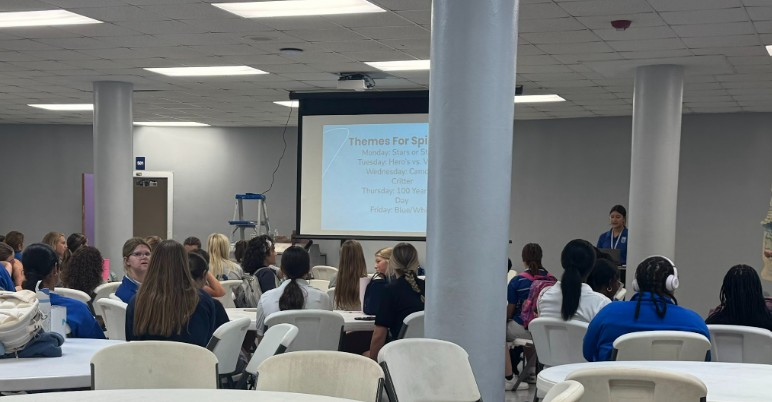 Student Council meeting on Thursday, September 3rd. Photo courtesy of Piper Karrenbrock.